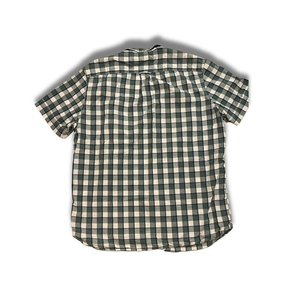 Mens Green & White Plaid Short Sleeve Casual Shirt Regular Fit By H&M L.O.G.G. C - Picture 3 of 6